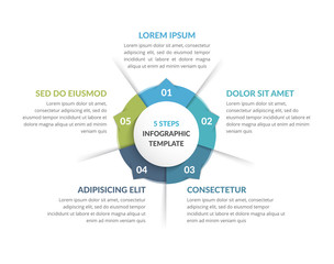 Circle Infographics - Five Elements