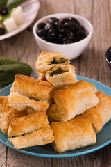 Spinach puffs. 