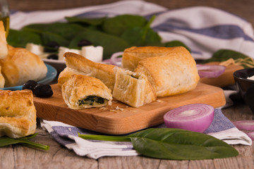 Spinach puffs. 