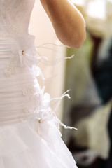 wedding dress decor close up