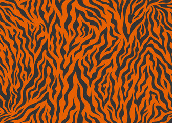 Orange Zebra seamless pattern design, vector illustration background. wildlife fur skin design illustration for web, banner, fashion, backdrop or surface design use