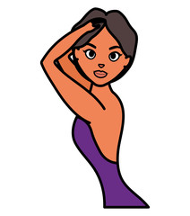 Fototapeta premium beautiful and sensual woman character