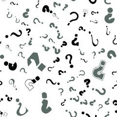 Question mark education, school concept. Seamless vector EPS 10 pattern. Flat style