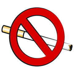 Sign prohibiting smoking