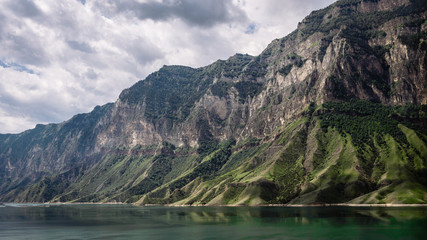 Fototapeta na wymiar Mountains and lake. Gunib district of Dagestan