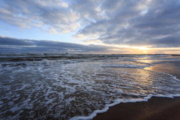 beach and sea in winter