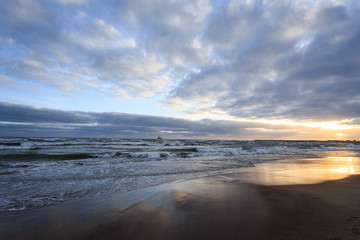 beach and sea in winter