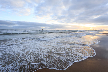 beach and sea in winter