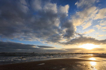 beach and sea in winter