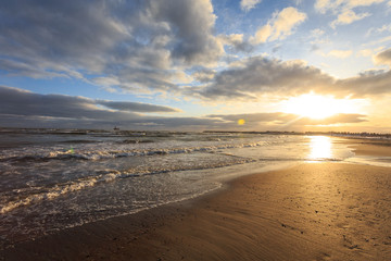 beach and sea in winter
