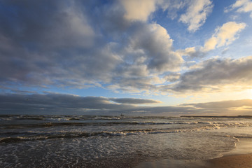 beach and sea in winter
