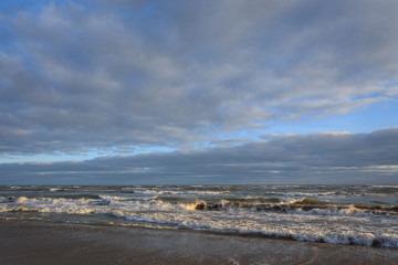 beach and sea in winter