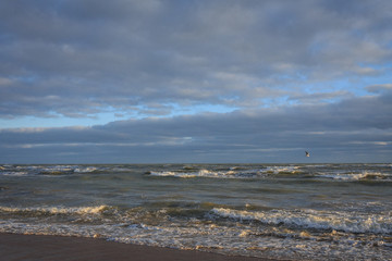 beach and sea in winter