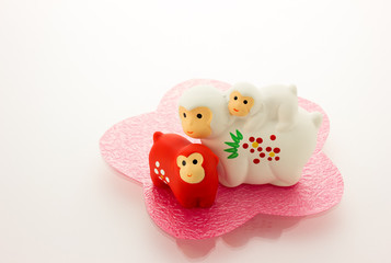 猿 申年 干支 サル 年賀素材