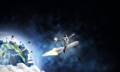 Business success and targets achievement concept.