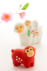 猿 申年 干支 サル 年賀素材