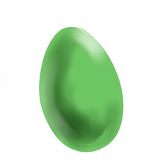 Hand drawn illustration of green  egg