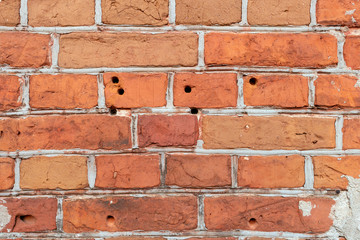 Obraz premium Background of old brick wall pattern texture.