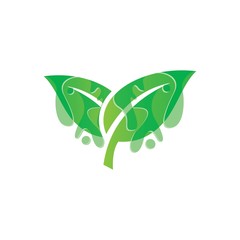 leaf logo vector