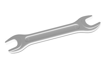 Wrench. Metal tool. 3d rendering illustration isolated