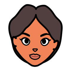 beautiful woman head character