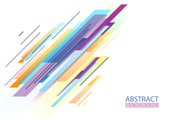Colorful Abstract Geometric Shapes Background in Modern Diagonal Graphic Design - Illustration, Vector