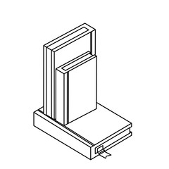 text books isolated icon
