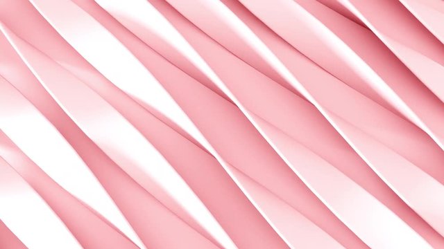 Abstract set of different colors of 3d pastel twist lines rotating. Seamless loop4k animation footage.