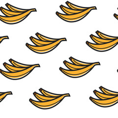 Banana fruits seamless pattern tropical organic product