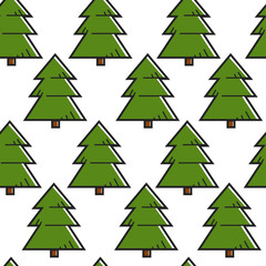Obraz premium Spruce or fir tree seamless pattern forest or woods