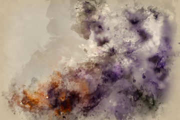 Watercolour painting of Abstract blur background
