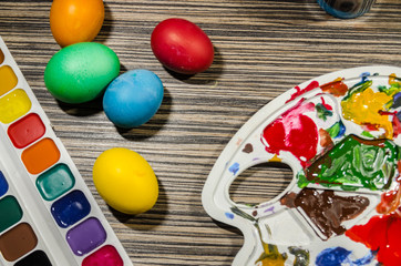 painting easter eggs