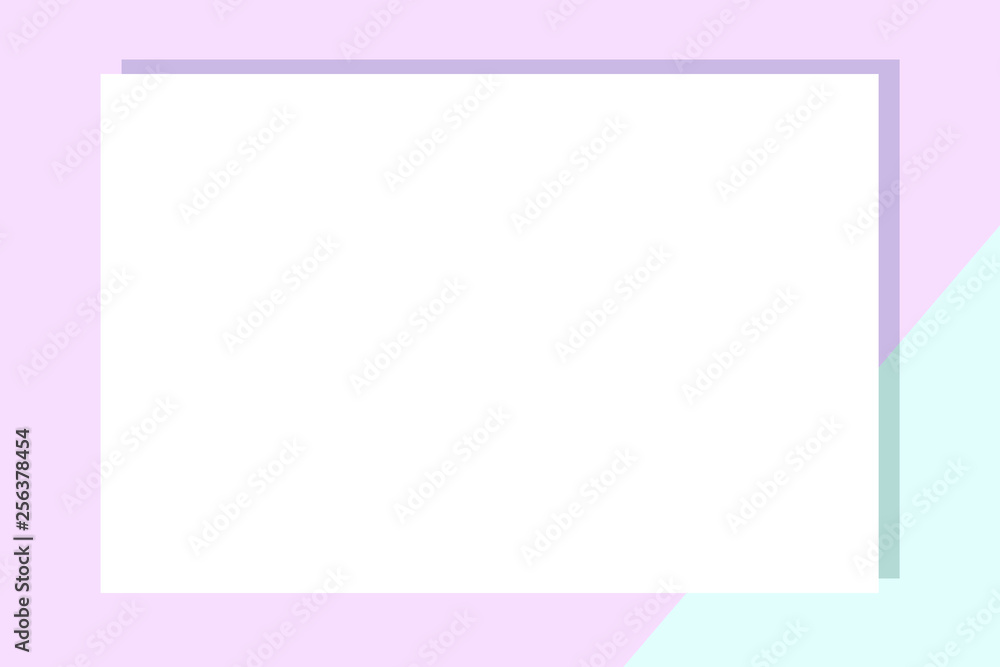 Poster empty frame on color pastel background. minimal concept, flat style. copy space for text, design you