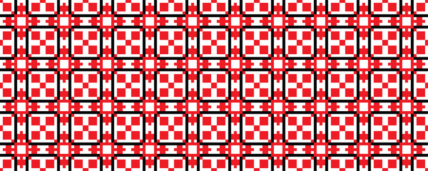 Traditional Romanian folk art knitted embroidery pattern