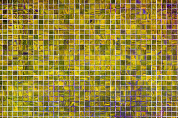 Square background mosaic, ceramics. Ceramic tiles.