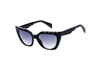 Fototapeta premium sunglasses with blue lenses isolated on white background