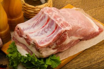Raw pork meat