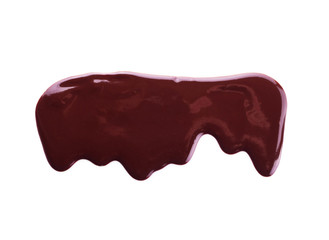 Beautiful streaks of chocolate for decorating desserts isolated on white