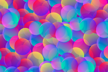 Colorful geometric gradient background. Abstract texture with spheres