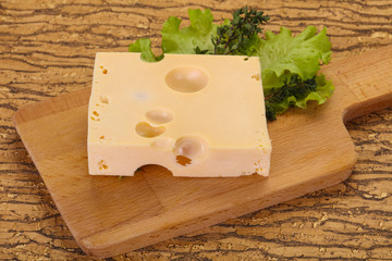 Maasdam cheese brick