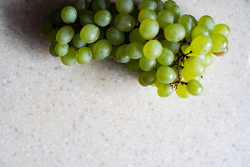 green peas on white background