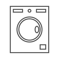 washing machine icon. vector black and white illustration