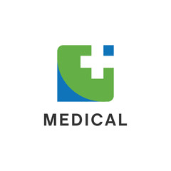 medical cross logo business design vector