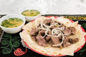 Kyrgyz national meat dish
