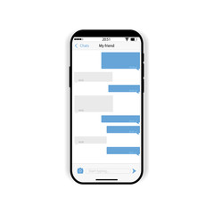 Chat app template. Social network concept. Blank template Chatting and messaging concept