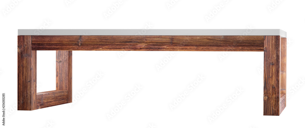 Aufkleber Modern low table isolated on white background. 3D rendering image.