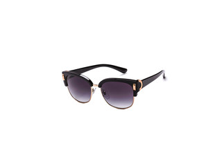 Sunglasses with gray glasses on an isolated white background