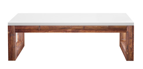 Modern low table isolated on white background. 3D rendering image.