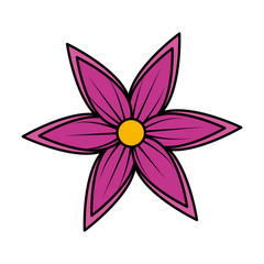 beautiful flower decorative icon