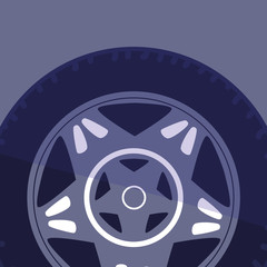 Fototapeta premium tire car wheel icon